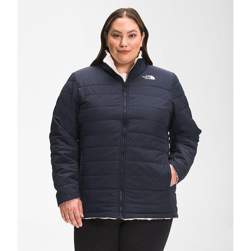 The North Face Plus Mossbud Insulated Reversible Γυναικεια Σακάκι - Σκουρο Μπλε / Ασπρα (IWDK03681)